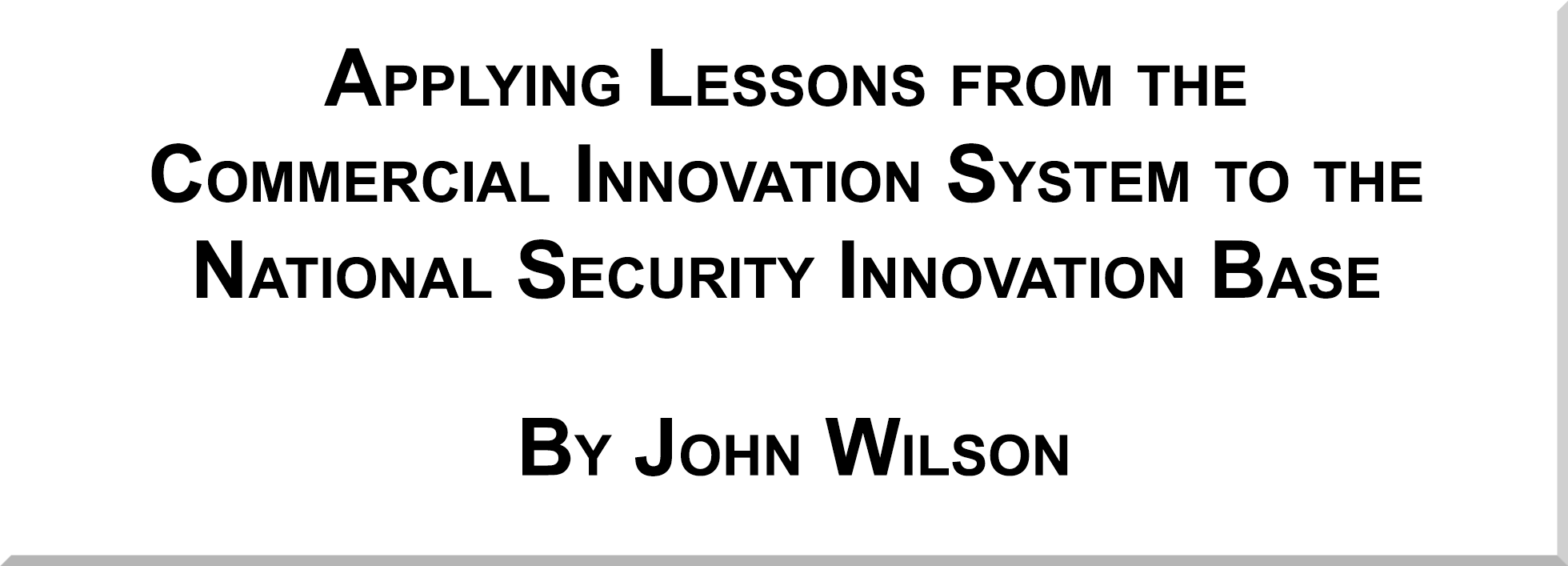Innovation